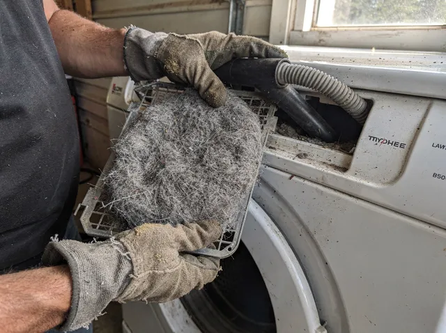 Cleaning Dryer Lint Trap in Newtown