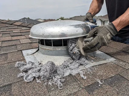 Cleaning Dryer Vent On Roof in Newtown