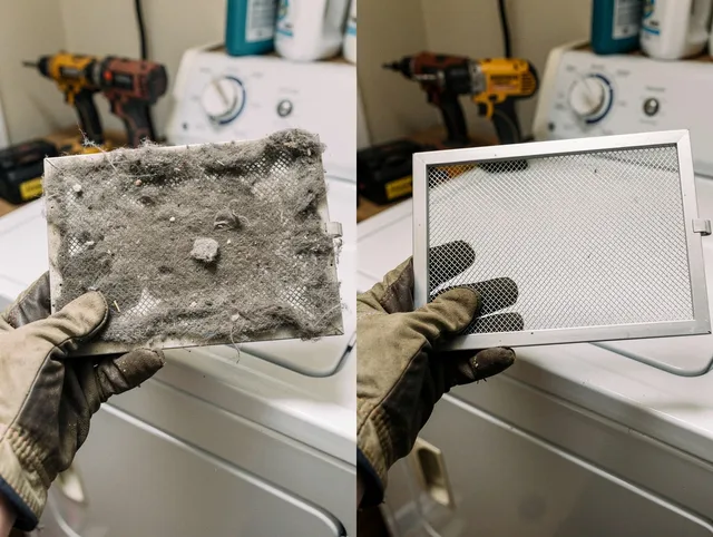 Professional lint trap cleaning by Newtown Dryer Vent Cleaning in Newtown