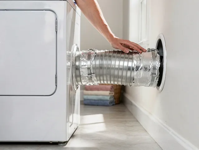 Professional dryer vent hose installation by Newtown Dryer Vent Cleaning in Newtown