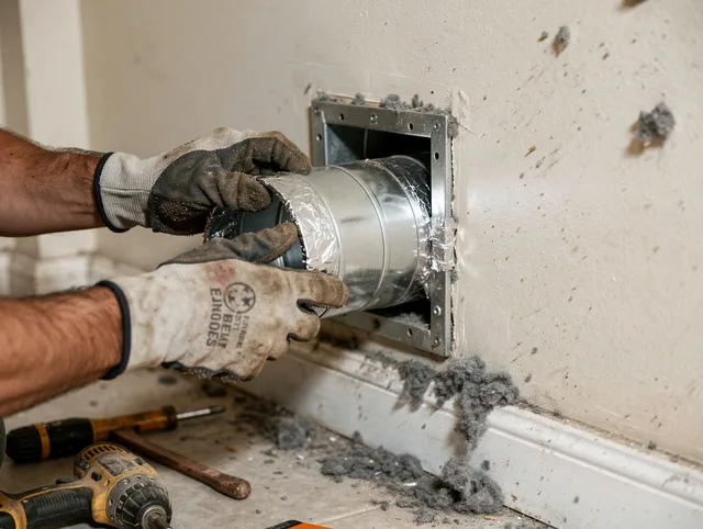 Professional dryer vent repair and installation by Newtown Dryer Vent Cleaning in Newtown